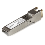 Picture of StarTech.com Cisco SFP-GE-T Compatible SFP Transceiver Module - 10/100/1000BASE-TX~Cisco SFP-GE-T Compatible SFP Module - 1000BASE-T - SFP to RJ45 Cat6/Cat5e - 10/100/1000 Mbps - RJ-45 100m - Cisco IE3400, IE3300, IE3200