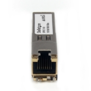 Picture of StarTech.com Cisco SFP-GE-T Compatible SFP Transceiver Module - 10/100/1000BASE-TX~Cisco SFP-GE-T Compatible SFP Module - 1000BASE-T - SFP to RJ45 Cat6/Cat5e - 10/100/1000 Mbps - RJ-45 100m - Cisco IE3400, IE3300, IE3200