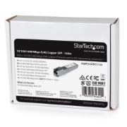 Picture of StarTech.com Cisco SFP-GE-T Compatible SFP Transceiver Module - 10/100/1000BASE-TX~Cisco SFP-GE-T Compatible SFP Module - 1000BASE-T - SFP to RJ45 Cat6/Cat5e - 10/100/1000 Mbps - RJ-45 100m - Cisco IE3400, IE3300, IE3200