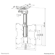 Picture of Neomounts FPMA-C020BLACK Monitor/TV mount ceiling 10-40" - h 26,5-40 cm
