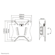 Picture of Neomounts NM-W60BLACK Monitor/TV mount wall 10-30" - tiltable