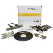 Picture of StarTech.com 4 Port Native PCI Express RS232 Serial Adapter Card with 16550 UART