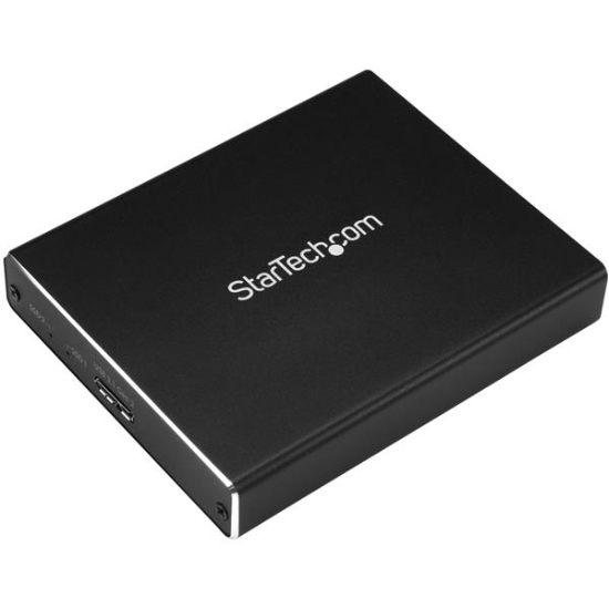 Picture of StarTech.com Dual-Slot Drive Enclosure for M.2 SATA SSDs - USB 3.1 (10Gbps) - RAID