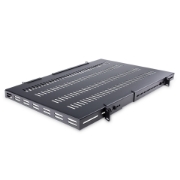 Picture of StarTech.com 1U 4-Post Adjustable Vented Server Rack Mount Shelf - 330lbs(150 kg) - 19.5 to 38in Adjustable Mounting Depth Universal Tray for 19" AV/ Network Equipment Rack - 27.5in Deep