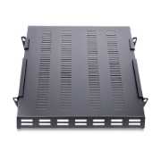 Picture of StarTech.com 1U 4-Post Adjustable Vented Server Rack Mount Shelf - 330lbs(150 kg) - 19.5 to 38in Adjustable Mounting Depth Universal Tray for 19" AV/ Network Equipment Rack - 27.5in Deep