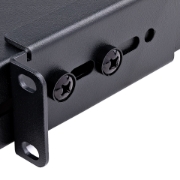 Picture of StarTech.com 1U 4-Post Adjustable Vented Server Rack Mount Shelf - 330lbs(150 kg) - 19.5 to 38in Adjustable Mounting Depth Universal Tray for 19" AV/ Network Equipment Rack - 27.5in Deep