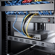 Picture of StarTech.com 1U 4-Post Adjustable Vented Server Rack Mount Shelf - 330lbs(150 kg) - 19.5 to 38in Adjustable Mounting Depth Universal Tray for 19" AV/ Network Equipment Rack - 27.5in Deep