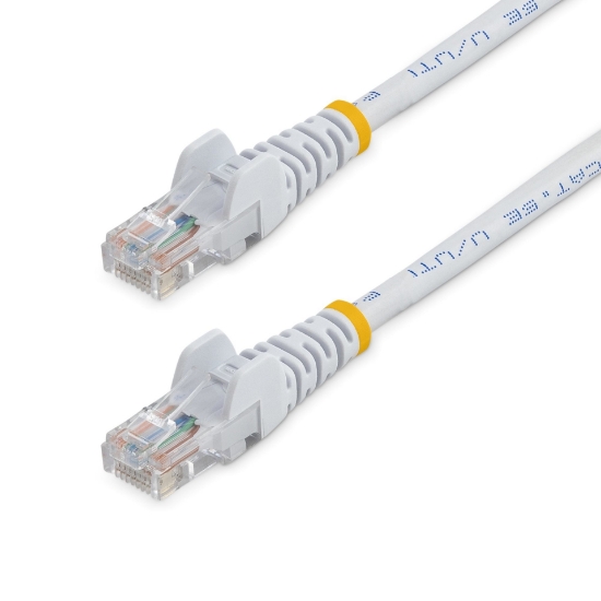 Picture of StarTech.com Cat5e Ethernet Patch Cable with Snagless RJ45 Connectors - 0.5 m, White