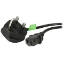 Afbeeldingen van StarTech.com 1.8m UK Computer Stroomkabel, 18AWG, BS 1363 naar C13, 10A 250V, Zwart, AC Vervangkabel, Kettle Lead / UK Voedingskabel, PC Power Supply Kabel, TV/Monitor Electriciteitssnoer