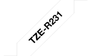 Picture of Brother TZE-R231 label-making tape Black on white