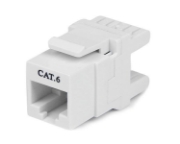 Picture of StarTech.com 180° Cat 6 Keystone Jack - RJ45 Ethernet Cat6 Wall Jack White - 110 Type