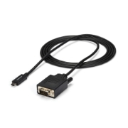 Picture of StarTech.com 6ft/2m USB C to VGA Cable - 1920x1200/1080p USB Type C to VGA Video Active Adapter Cable - Thunderbolt 3 Compatible - Laptop to VGA Monitor/Projector - DP Alt Mode HBR2