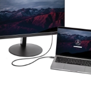 Picture of StarTech.com 6ft/2m USB C to VGA Cable - 1920x1200/1080p USB Type C to VGA Video Active Adapter Cable - Thunderbolt 3 Compatible - Laptop to VGA Monitor/Projector - DP Alt Mode HBR2