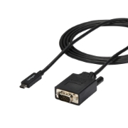 Picture of StarTech.com 6ft/2m USB C to VGA Cable - 1920x1200/1080p USB Type C to VGA Video Active Adapter Cable - Thunderbolt 3 Compatible - Laptop to VGA Monitor/Projector - DP Alt Mode HBR2