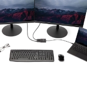 Picture of StarTech.com USB-C to Dual DisplayPort 1.2 Adapter, USB Type-C Multi-Monitor MST Hub, Dual 4K 30Hz/1080p 60Hz DP Laptop Display Extender / Splitter, Extra-Long Built-In Cable - Windows Only