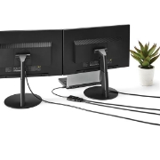 Picture of StarTech.com USB-C to Dual DisplayPort 1.2 Adapter, USB Type-C Multi-Monitor MST Hub, Dual 4K 30Hz/1080p 60Hz DP Laptop Display Extender / Splitter, Extra-Long Built-In Cable - Windows Only
