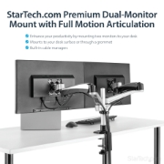 Picture of StarTech.com Desk-Mount Dual Monitor Arm - Full Motion Articulating - Premium