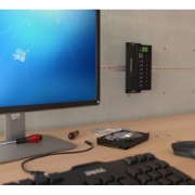Picture of StarTech.com 7-Port Industrial USB 3.0 Hub with ESD Protection~7-Port USB 3.0 Hub (5Gbps) - Metal Industrial USB-A Hub with ESD Protection & 350W Surge Protection - Din Rail, Wall or Desk Mountable - TAA Compliant USB Expander Hub