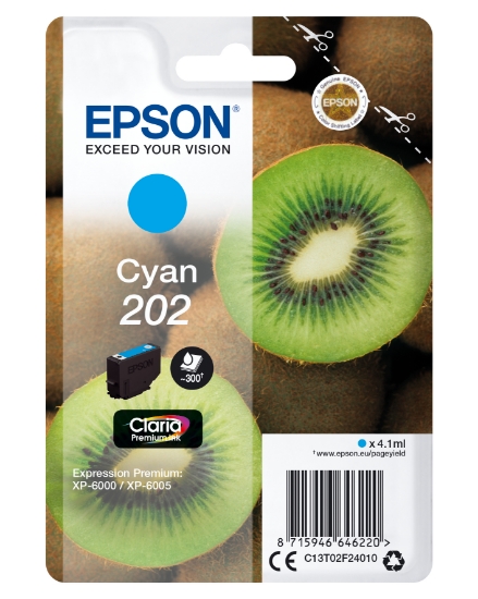 Picture of Epson Kiwi Singlepack Cyan 202 Claria Premium Ink