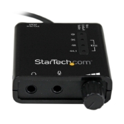 Picture of StarTech.com USB Stereo Audio Adapter External Sound Card with SPDIF Digital Audio and Stereo Mic