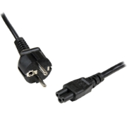 Picture of StarTech.com 1m (3ft) Laptop Power Cord, EU Schuko to C5, 2.5A 250V, 18AWG, Notebook / Laptop Replacement AC Cord, Power Brick Cord, Laptop Charger Cable, Clover Leaf/Mickey Mouse Power Cord