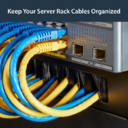 Picture of StarTech.com 1U Brush Strip Horizontal Server Rack Cable Management Panel