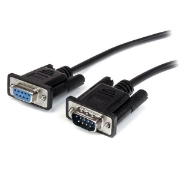 Picture of StarTech.com 2m Black Straight Through DB9 RS232 Serial Cable - M/F