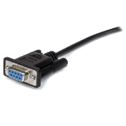 Picture of StarTech.com 2m Black Straight Through DB9 RS232 Serial Cable - M/F