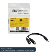 Picture of StarTech.com 6in Stereo Splitter Cable - 3.5mm Male to 2x 3.5mm Female