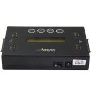 Picture of StarTech.com 1:1 Standalone Hard Drive Duplicator & Eraser, USB Thumb Drive and SATA HDD/SSD Disk Cloner & Eraser, LCD display, TAA Compliant, OS Independent