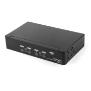 Picture of StarTech.com 4 Port DisplayPort KVM Switch - 4K 60Hz - Single Display - Dual Port UHD DP 1.2 USB KVM Switch with Integrated USB 2.0 Hub & Audio - Dell, HP, Apple, Lenovo - TAA Compliant