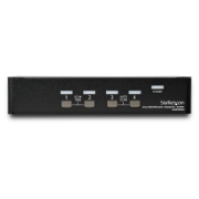 Picture of StarTech.com 4 Port DisplayPort KVM Switch - 4K 60Hz - Single Display - Dual Port UHD DP 1.2 USB KVM Switch with Integrated USB 2.0 Hub & Audio - Dell, HP, Apple, Lenovo - TAA Compliant