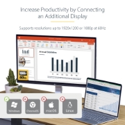 Picture of StarTech.com USB 3.0 to HDMI Adapter, USB to HDMI Monitor Converter for Windows, 1080P (no support for macOS/ChromeOS/Linux) - TAA