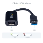 Picture of StarTech.com USB 3.0 to HDMI Adapter, USB to HDMI Monitor Converter for Windows, 1080P (no support for macOS/ChromeOS/Linux) - TAA