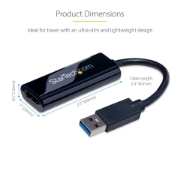 Picture of StarTech.com USB 3.0 to HDMI Adapter, USB to HDMI Monitor Converter for Windows, 1080P (no support for macOS/ChromeOS/Linux) - TAA