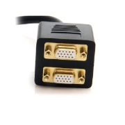 Picture of StarTech.com 1 ft DVI-I Analog to 2x VGA Video Splitter Cable - M/F