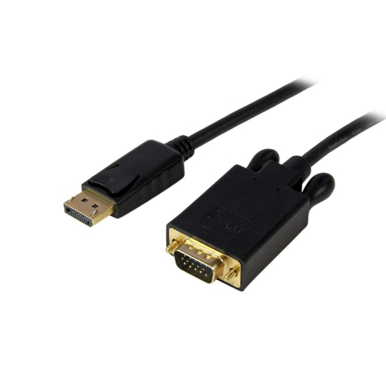 Picture of StarTech.com 10ft (3m) DisplayPort to VGA Cable - Active DisplayPort to VGA Adapter Cable - 1080p Video - DP to VGA Monitor Cable - DP 1.2 to VGA Converter - Latching DP Connector