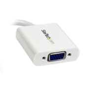 Picture of StarTech.com Mini DisplayPort to VGA Adapter - Active Mini DP to VGA Converter - 1080p Video - mDP or Thunderbolt 1/2 Mac/PC to VGA Monitor/Projector/Display - mDP 1.2 to VGA Dongle - White