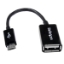 Image de StarTech.com Câble adaptateur Micro USB vers USB Host OTG de 12cm - Mâle / Femelle - Noir