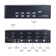 Picture of StarTech.com 4-Port Dual DisplayPort KVM Switch - 4K 60Hz