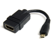 Picture of StarTech.com Micro HDMI to HDMI Adapter - 4K 30Hz Video - Durable High Speed Micro HDMI Type-D to HDMI 1.4 Converter/Cable Adapter Dongle - Ultra HD HDMI Monitors, TVs & Displays - M/F