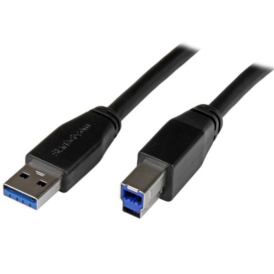 Picture of StarTech.com Active USB 3.0 USB-A to USB-B Cable - M/M - 5m (15ft)