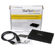 Picture of StarTech.com 2.5in Aluminum USB 3.0 External SATA III SSD Hard Drive Enclosure with UASP for SATA 6 Gbps – Portable External HDD