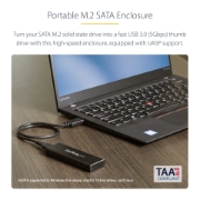 Picture of StarTech.com M.2 SSD Enclosure for M.2 SATA SSDs - USB 3.0 (5Gbps) with UASP