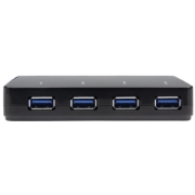 Picture of StarTech.com 4-Port USB 3.0 Hub plus Dedicated Charging Port - 1 x 2.4A Port~4-Port USB 3.0 Hub (5Gbps) plus Dedicated Charging Port - 1 x 2.4A Port