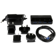 Picture of StarTech.com 4-Port USB 3.0 Hub plus Dedicated Charging Port - 1 x 2.4A Port~4-Port USB 3.0 Hub (5Gbps) plus Dedicated Charging Port - 1 x 2.4A Port