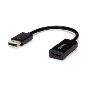 Picture of StarTech.com DisplayPort to HDMI Adapter - 4K 30Hz Active DisplayPort to HDMI Video Converter - DP to HDMI Monitor/TV/Display Cable Adapter Dongle - Ultra HD DP 1.2 to HDMI 1.4 Adapter