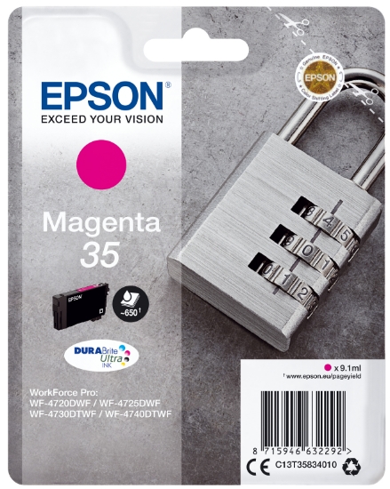 Picture of Epson Padlock Singlepack Magenta 35 DURABrite Ultra Ink