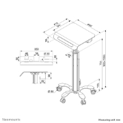 Picture of Neomounts MED-M050 Medical mobile workstation 10-18" - gas spring