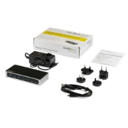 Picture of StarTech.com 7 Port USB C Hub with Fast Charge Port - USB-C to 5x USB-A 2x USB-C (USB 3.0 SuperSpeed 5Gbps) - Self Powered USB 3.2 Gen 1 Type-C Hub w/ Power Adapter - Desktop/Laptop Hub